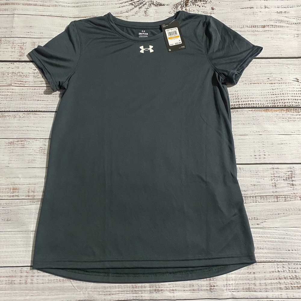 New Under Armour UA Tech Team Short Sleeve Gray Women's Size Small
